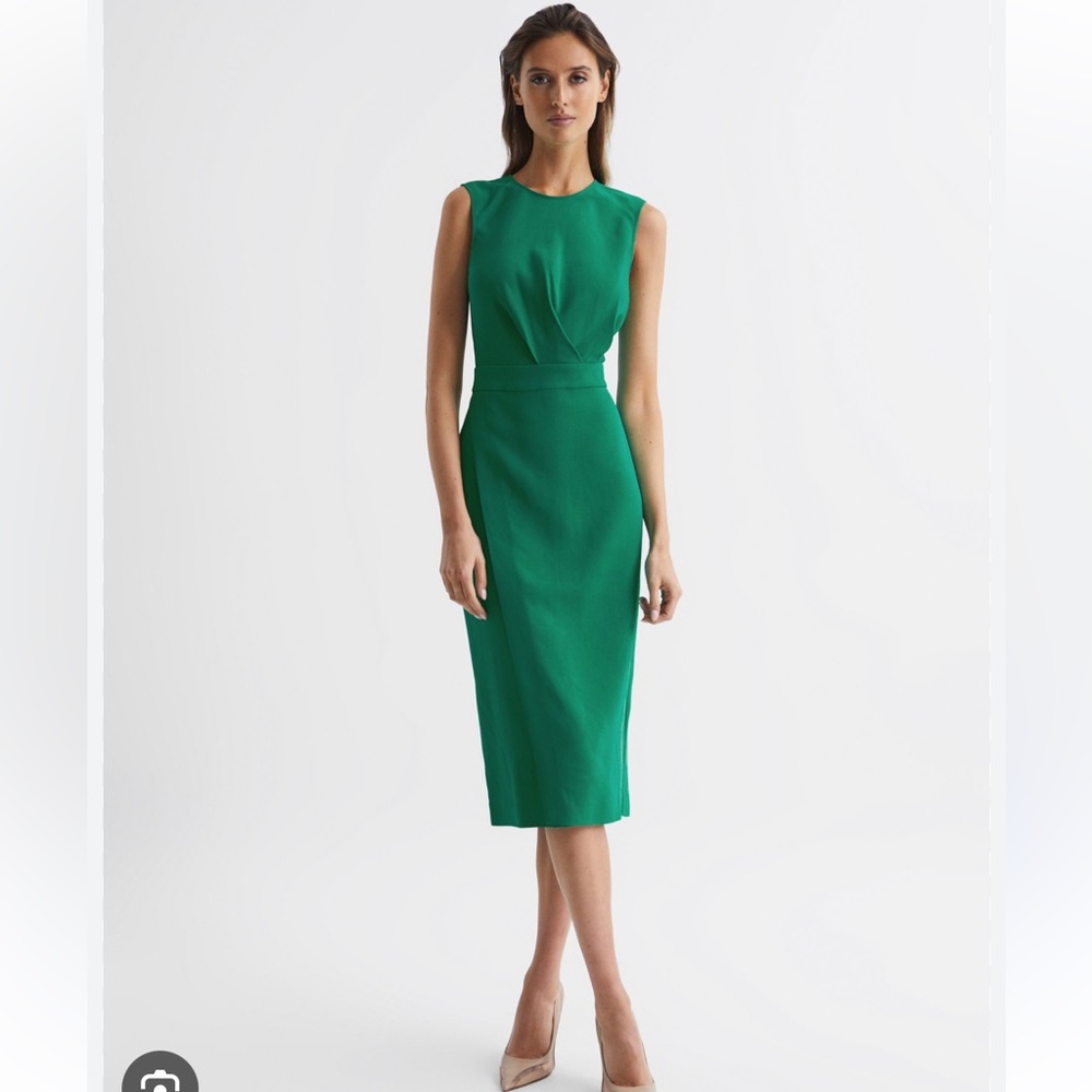 Reiss Layla Sleeveless Bodycon In Green - Picture 3 of 16